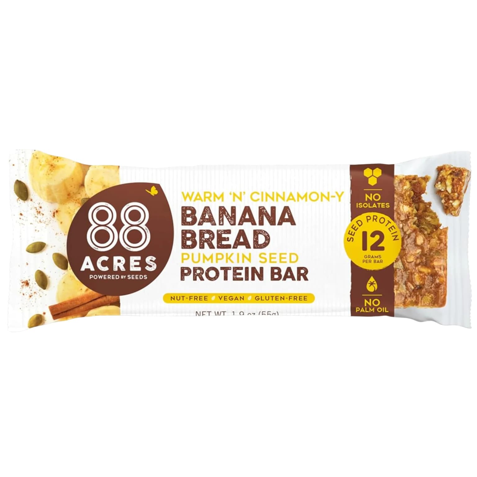 88 Acres Banana Bread protein bar product photo
