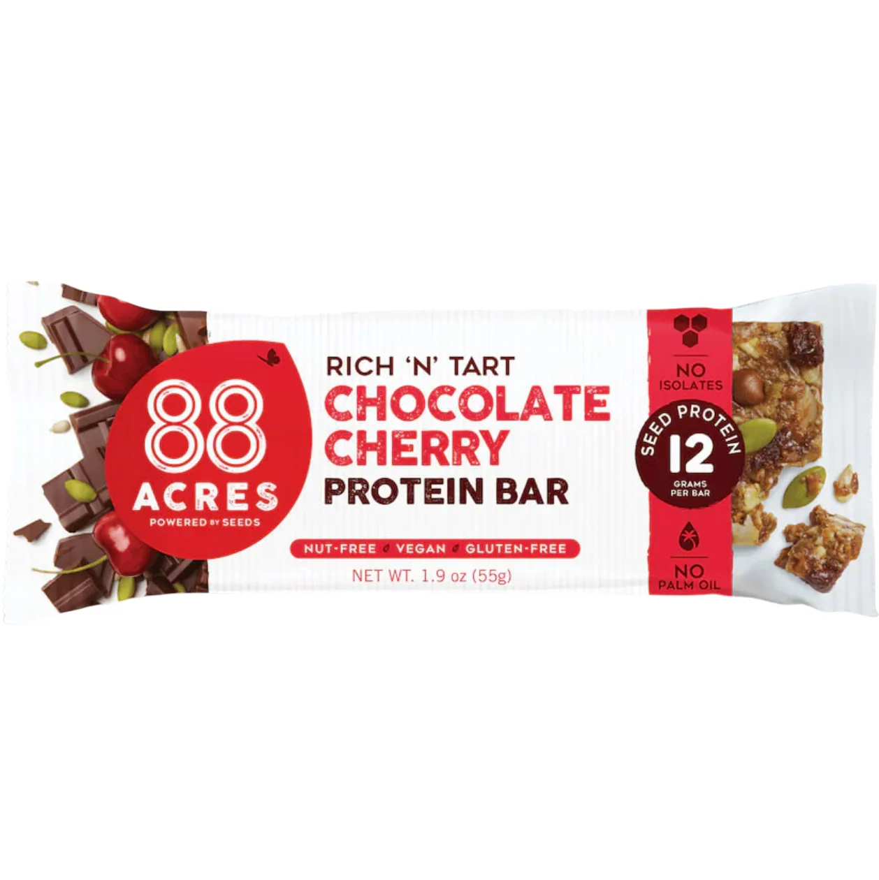 88 Acres Chocolate Cherry protein bar product photo