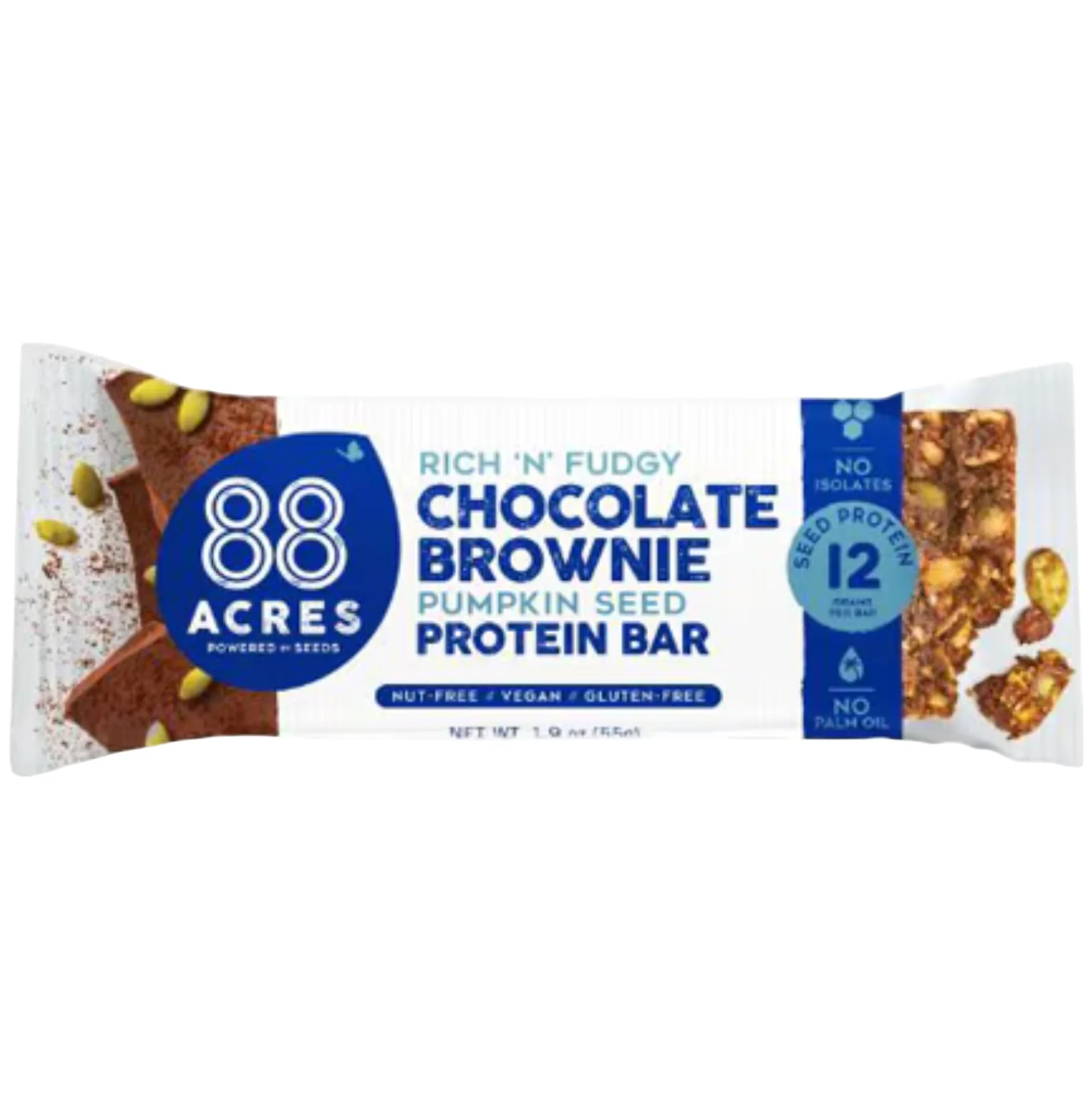 88 Acres Dark Chocolate Brownie protein bar product photo