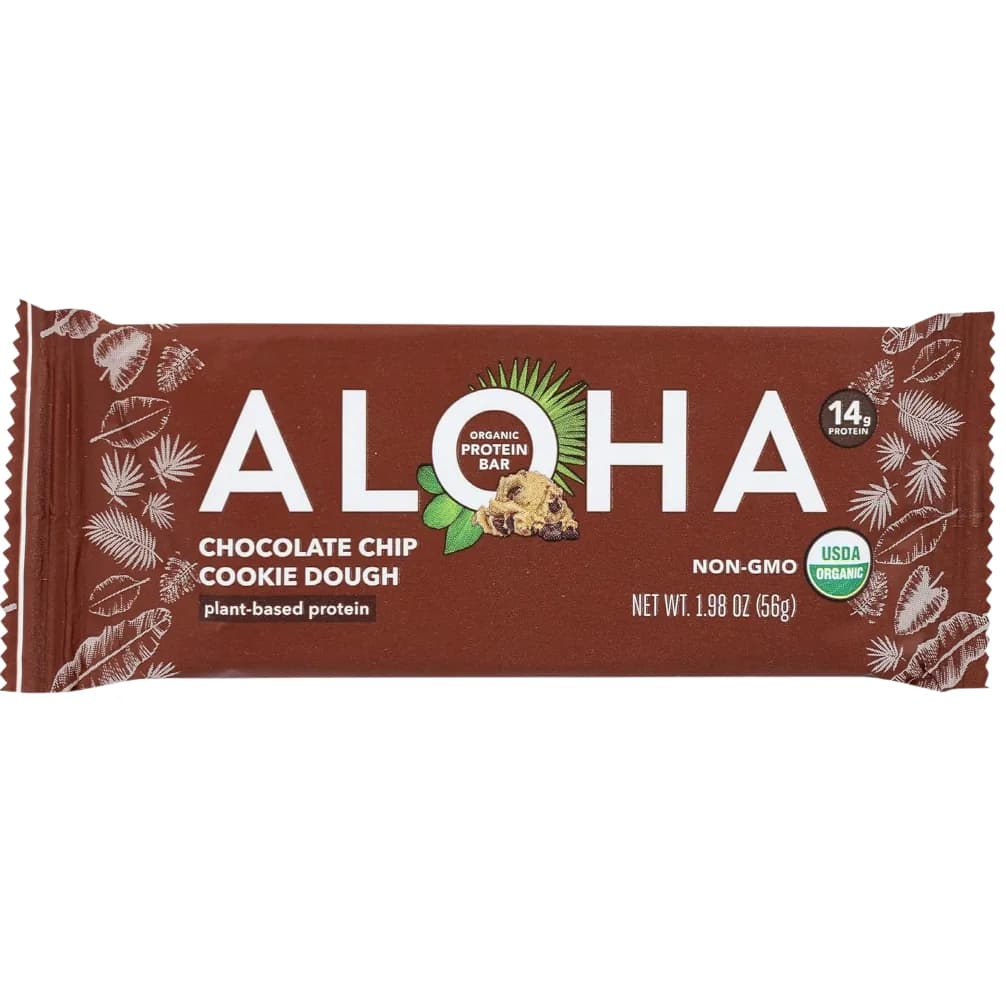 ALOHA Chocolate Chip Cookie Dough protein bar product photo