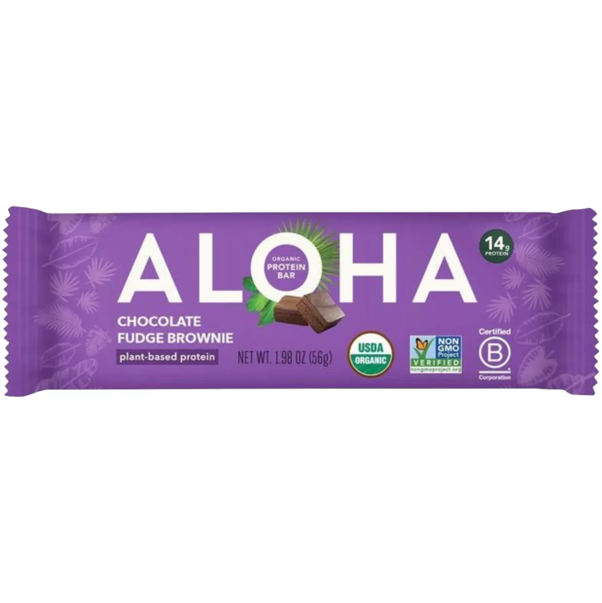 ALOHA Chocolate Fudge Brownie protein bar product photo