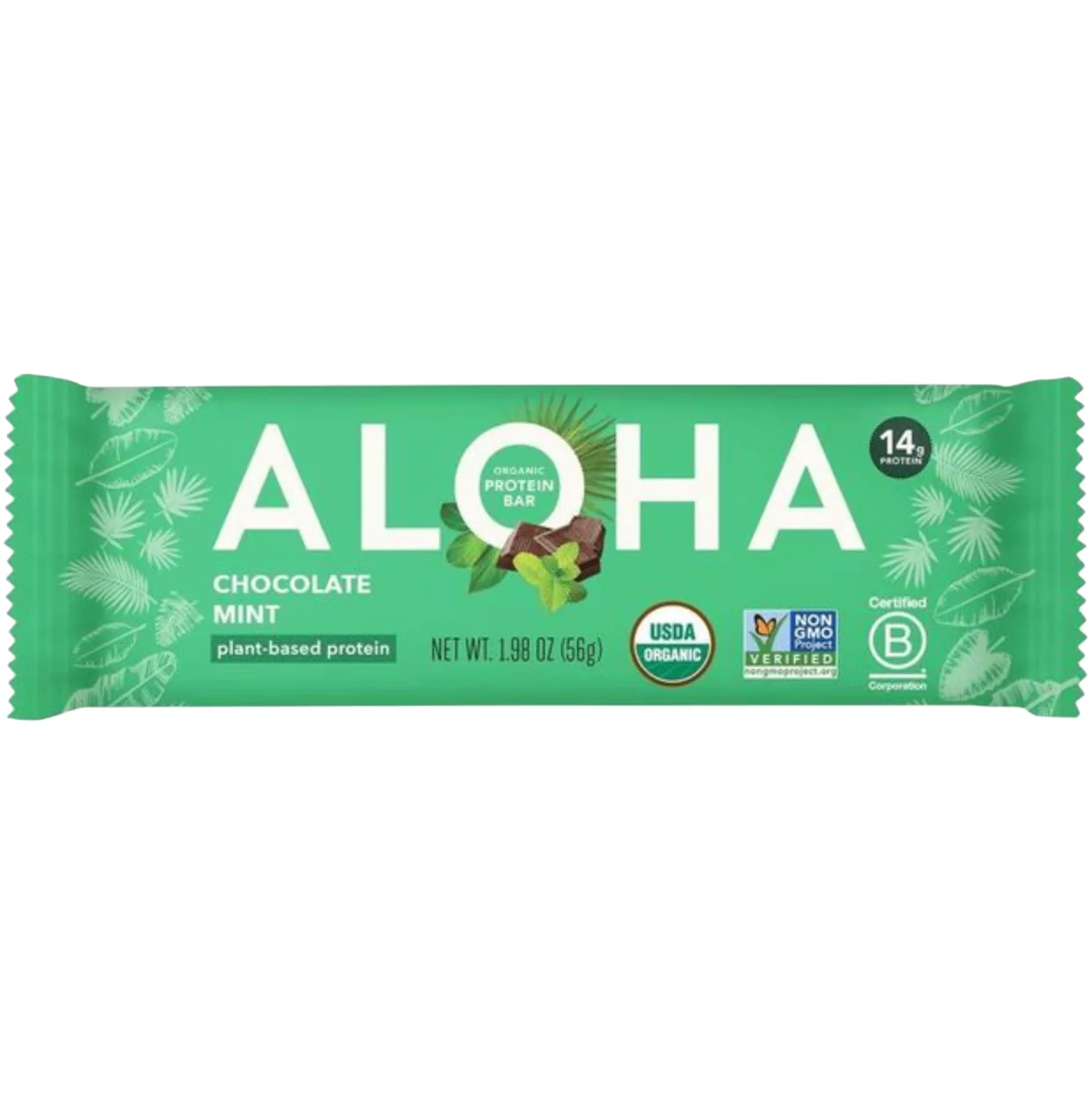 ALOHA Chocolate Mint protein bar product photo