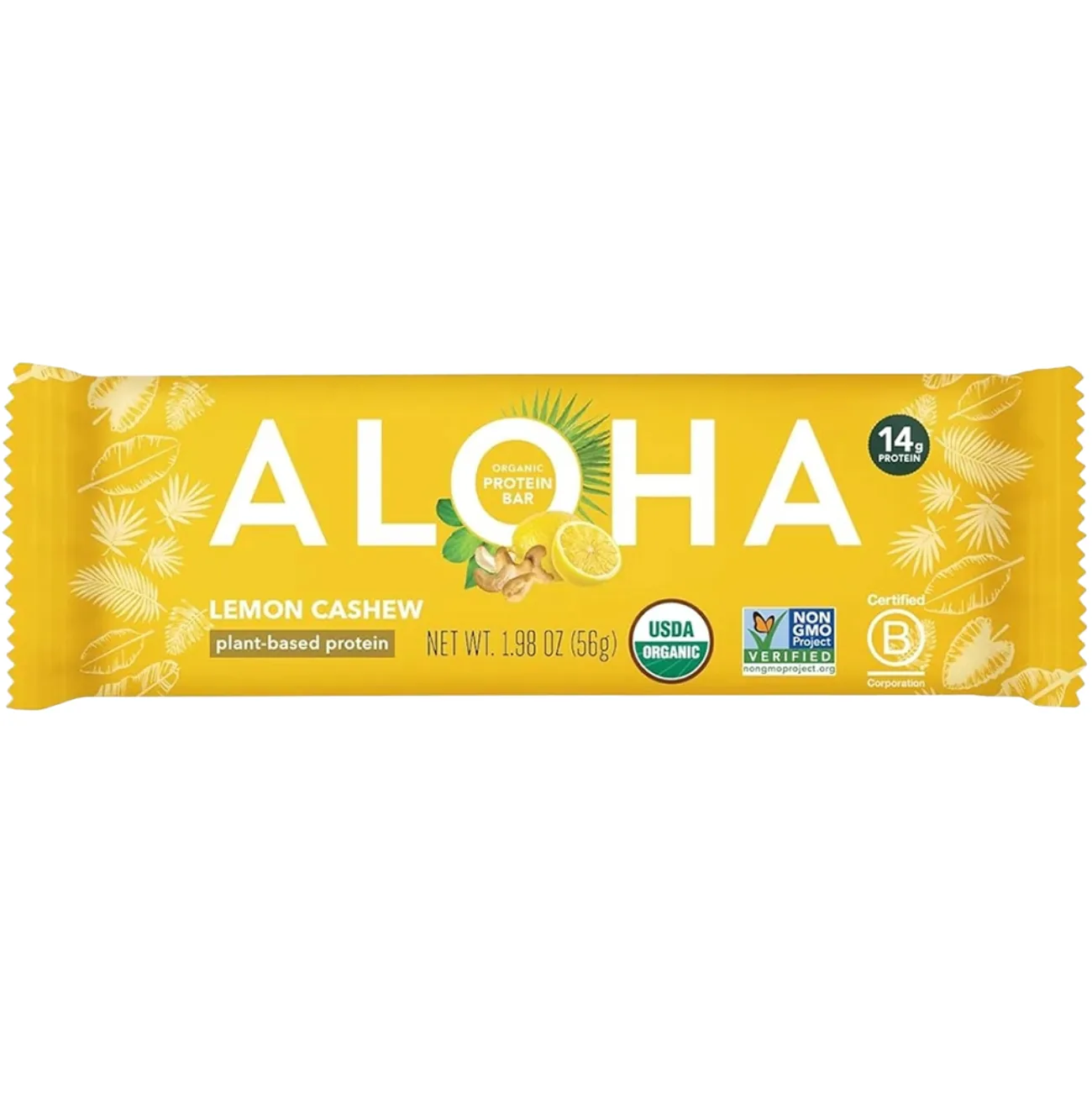 ALOHA Lemon Cashew protein bar product photo