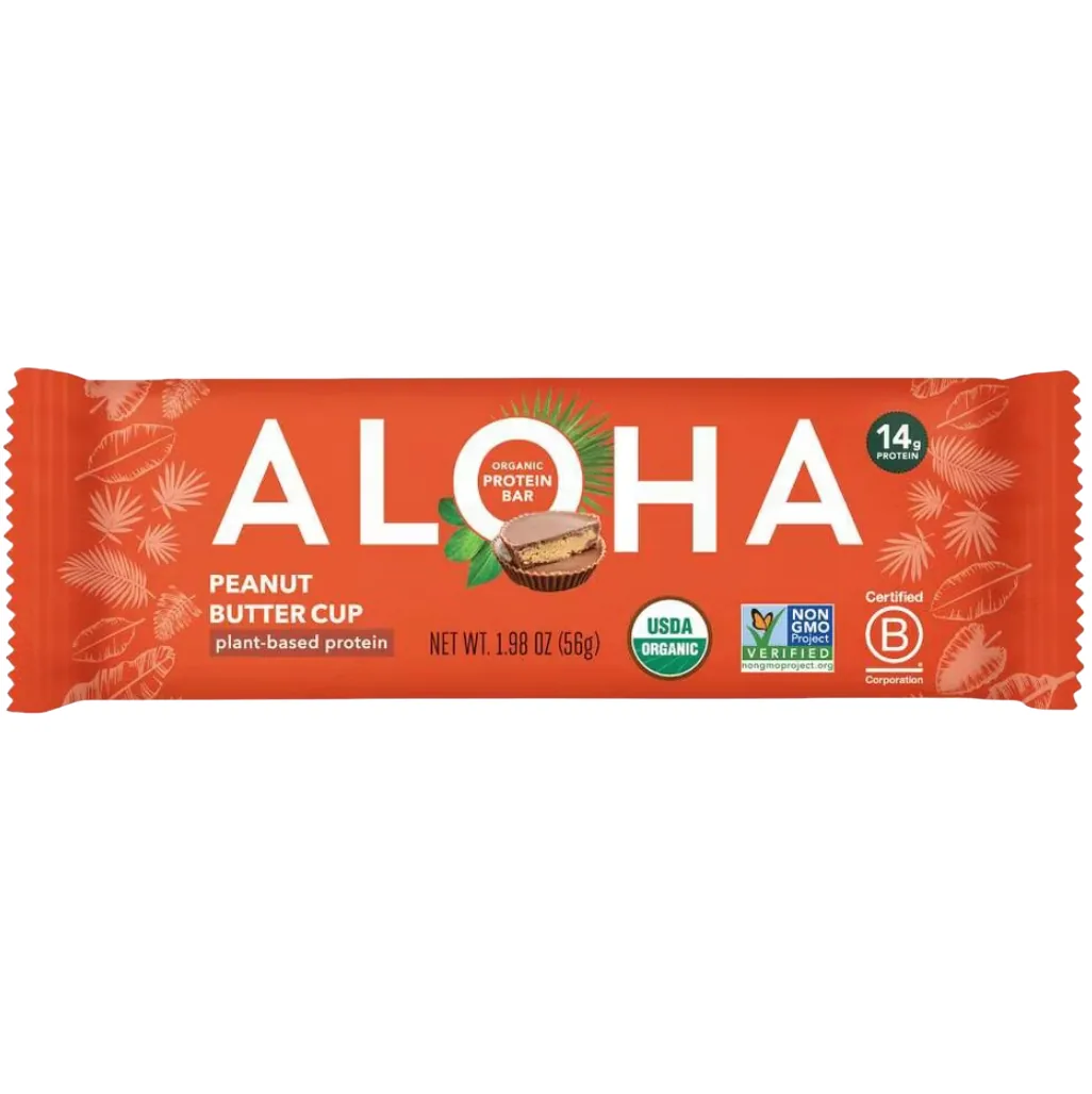 ALOHA Peanut Butter Cup protein bar product photo