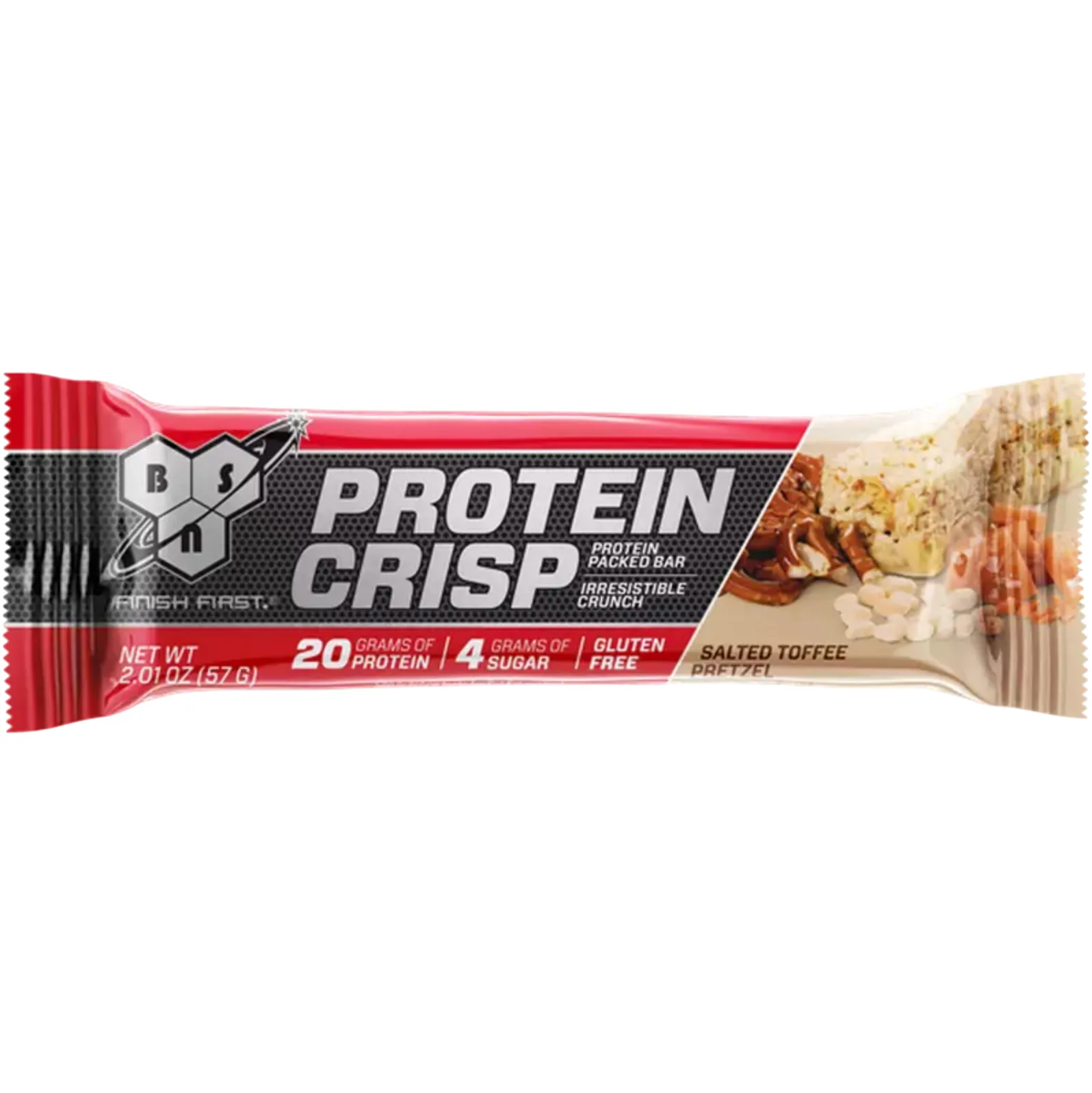 BSN Salted Toffee Pretzel protein bar product photo