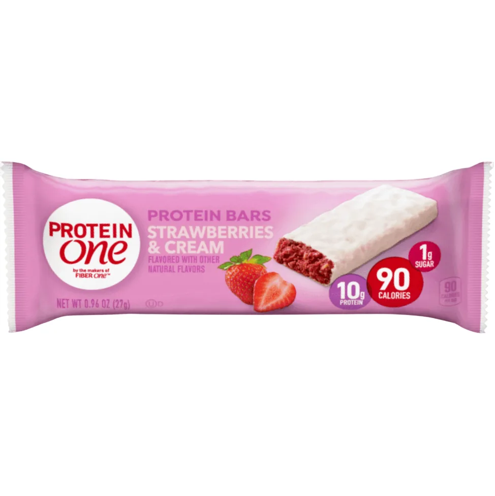 Fiber One Strawberries & Cream protein bar product photo