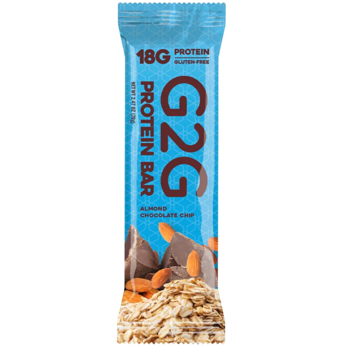 G2G Bar Almond Chocolate Chip protein bar product photo