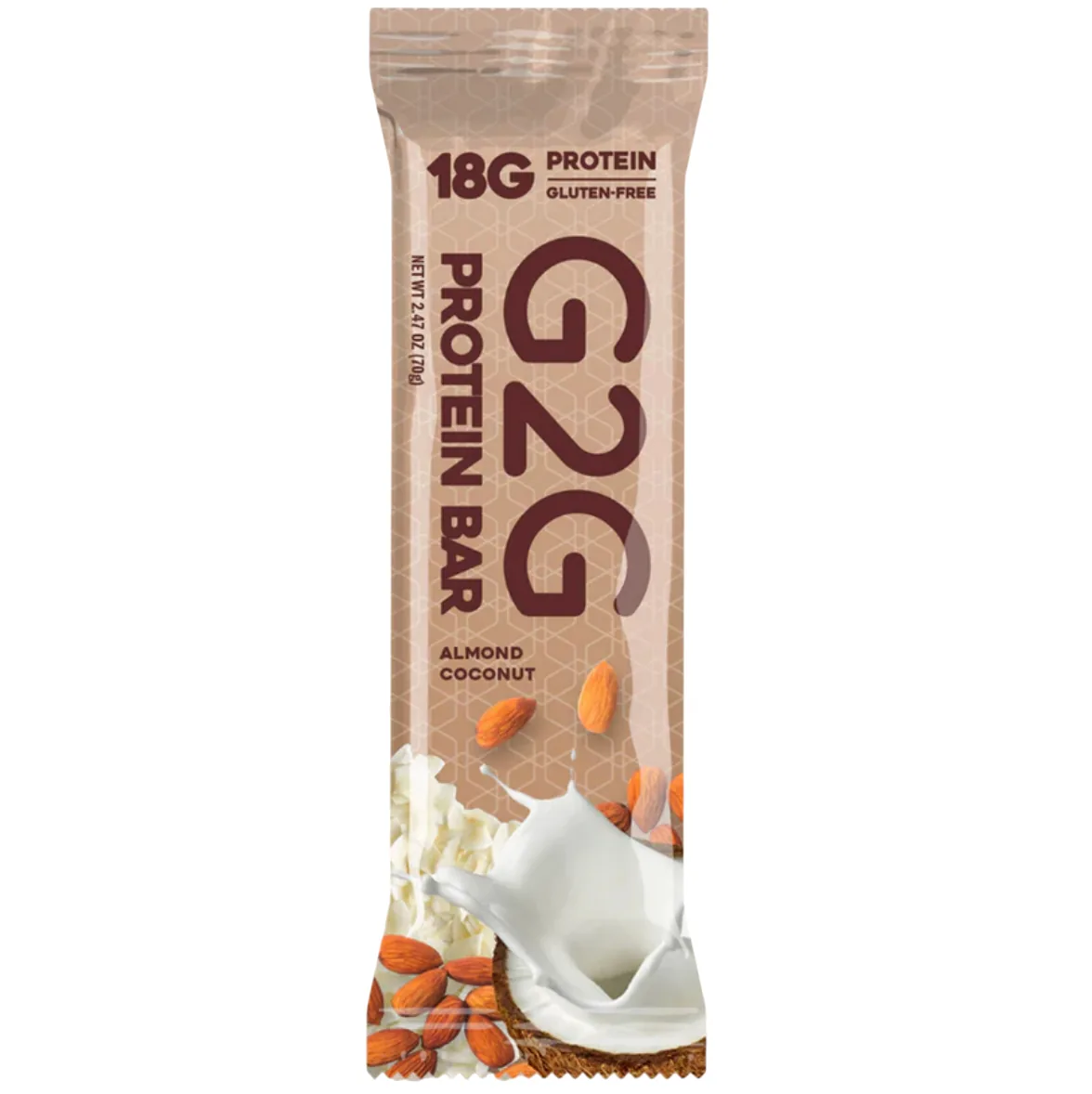 G2G Bar Almond Coconut protein bar product photo
