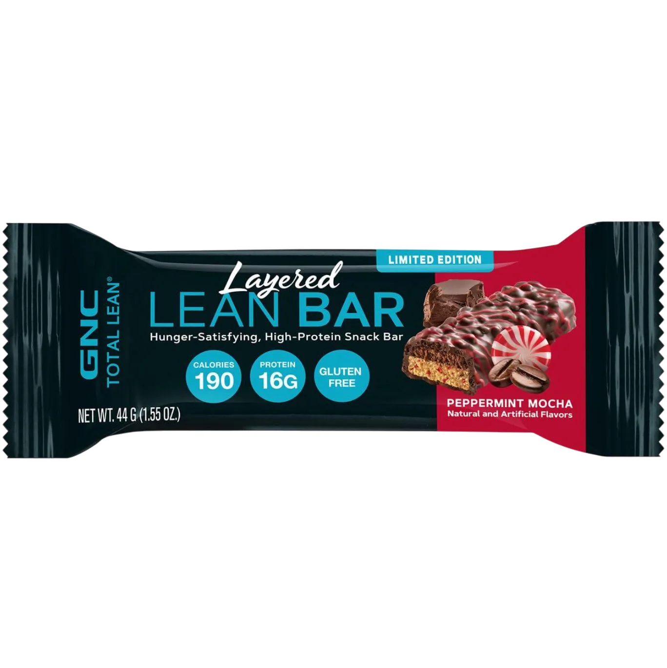 GNC Total Lean Peppermint Mocha protein bar product photo