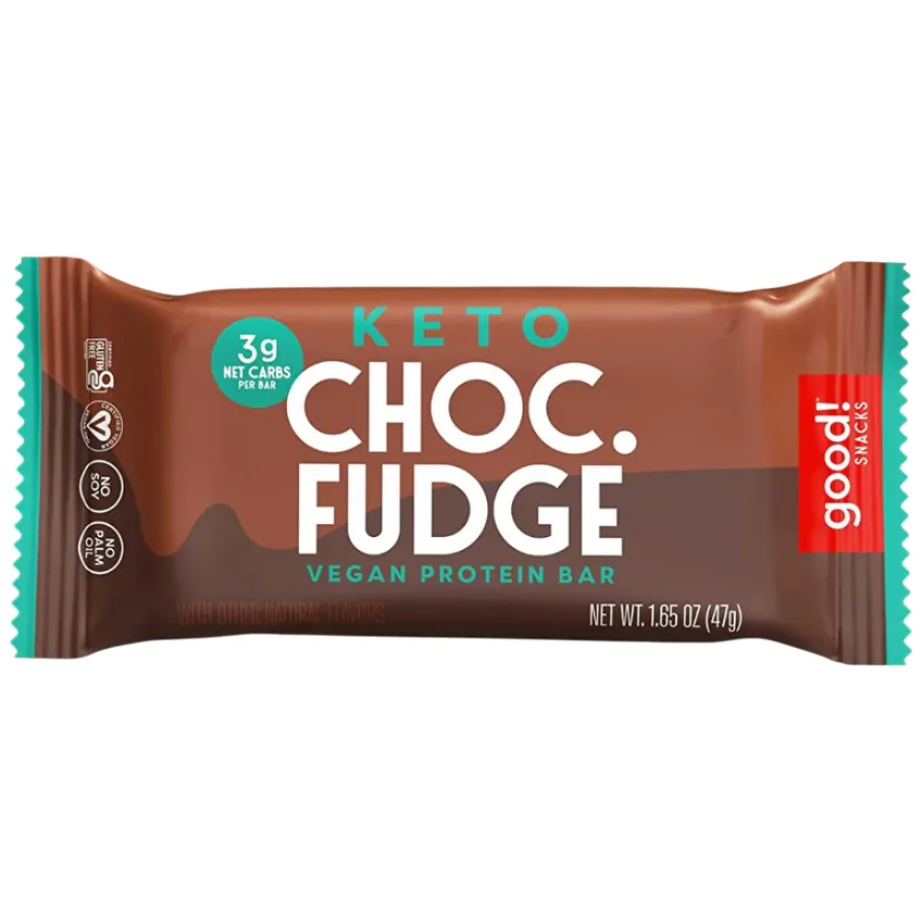good! snacks good!®KETO™ Choc Fudge protein bar product photo