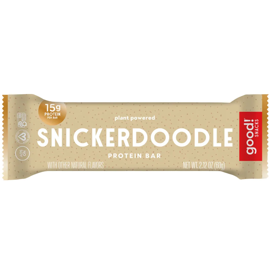 good! snacks Snickerdoodle protein bar product photo