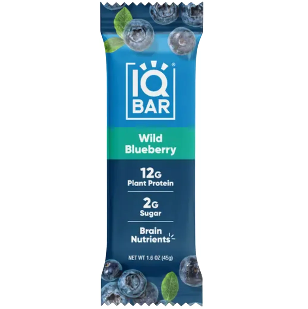 IQBAR Wild Blueberry protein bar product photo
