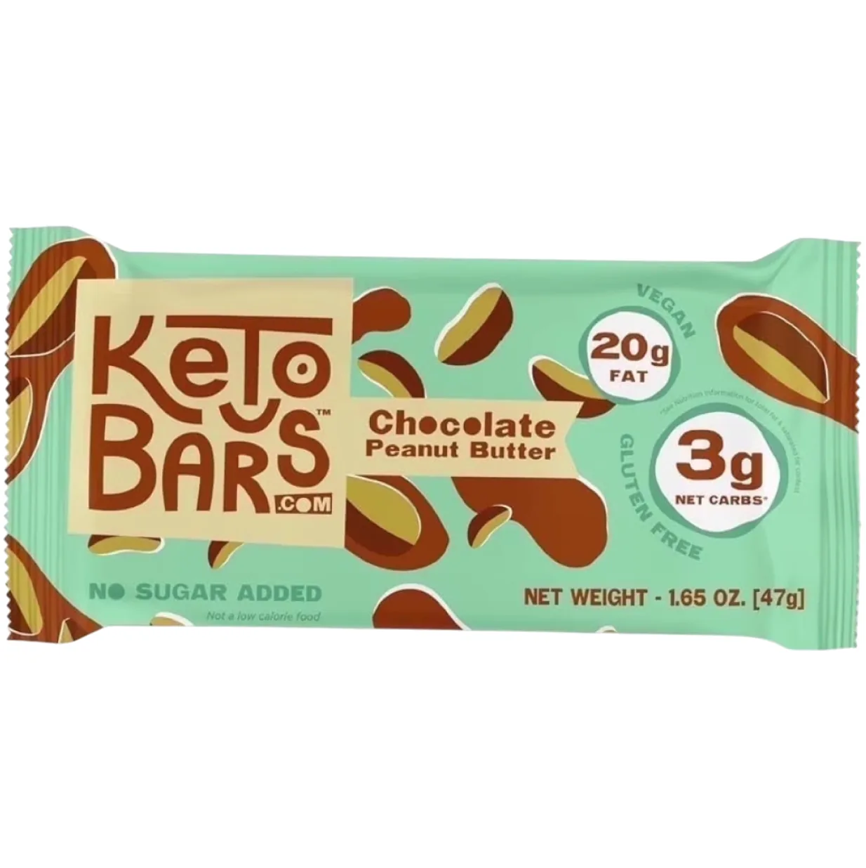 Keto Bars Chocolate Peanut Butter protein bar product photo