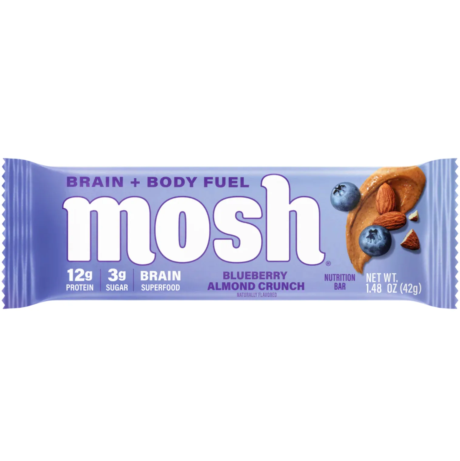MOSH Blueberry Almond Crunch protein bar product photo