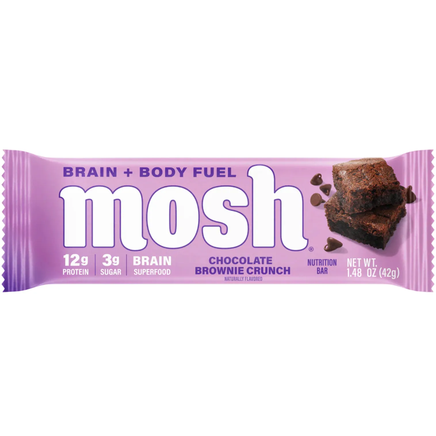 MOSH Chocolate Brownie Crunch protein bar product photo