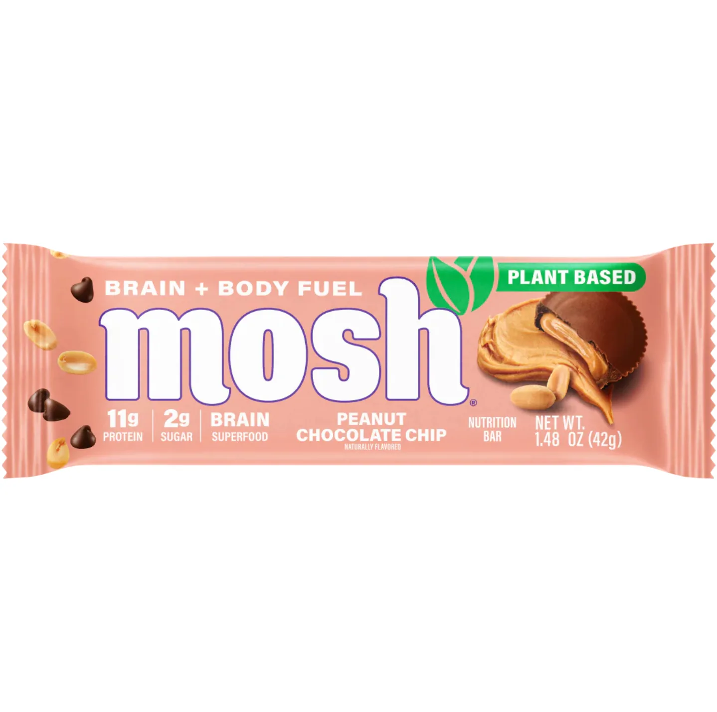 MOSH Peanut Chocolate Chip protein bar product photo