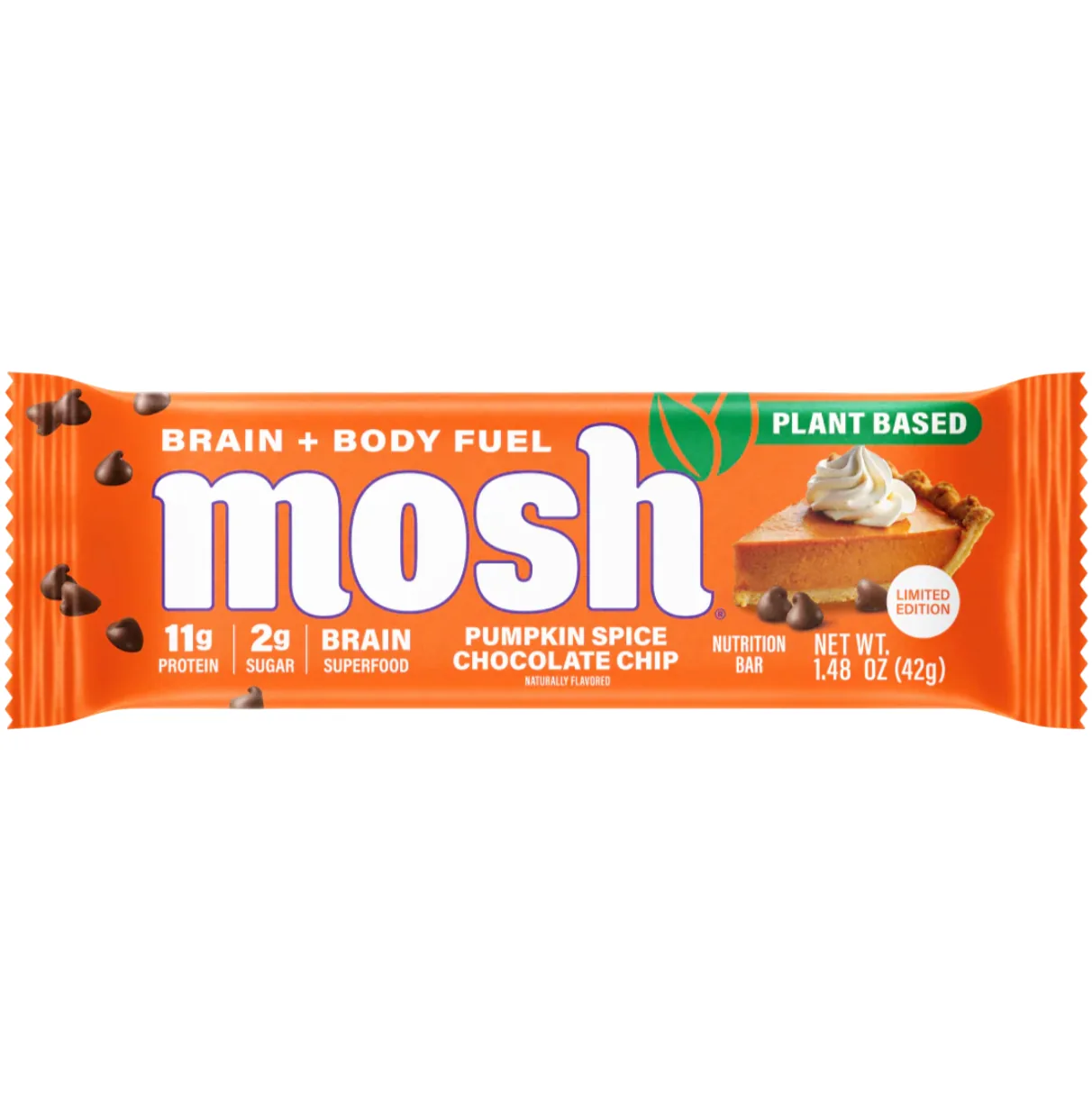 Mosh Pumpkin Spice Chocolate Chip protein bar product photo
