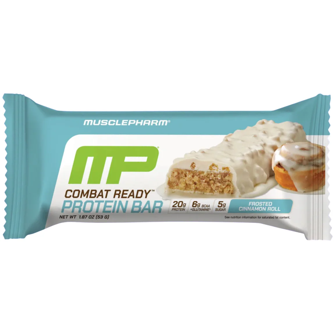 MusclePharm Cinnamon Roll protein bar product photo