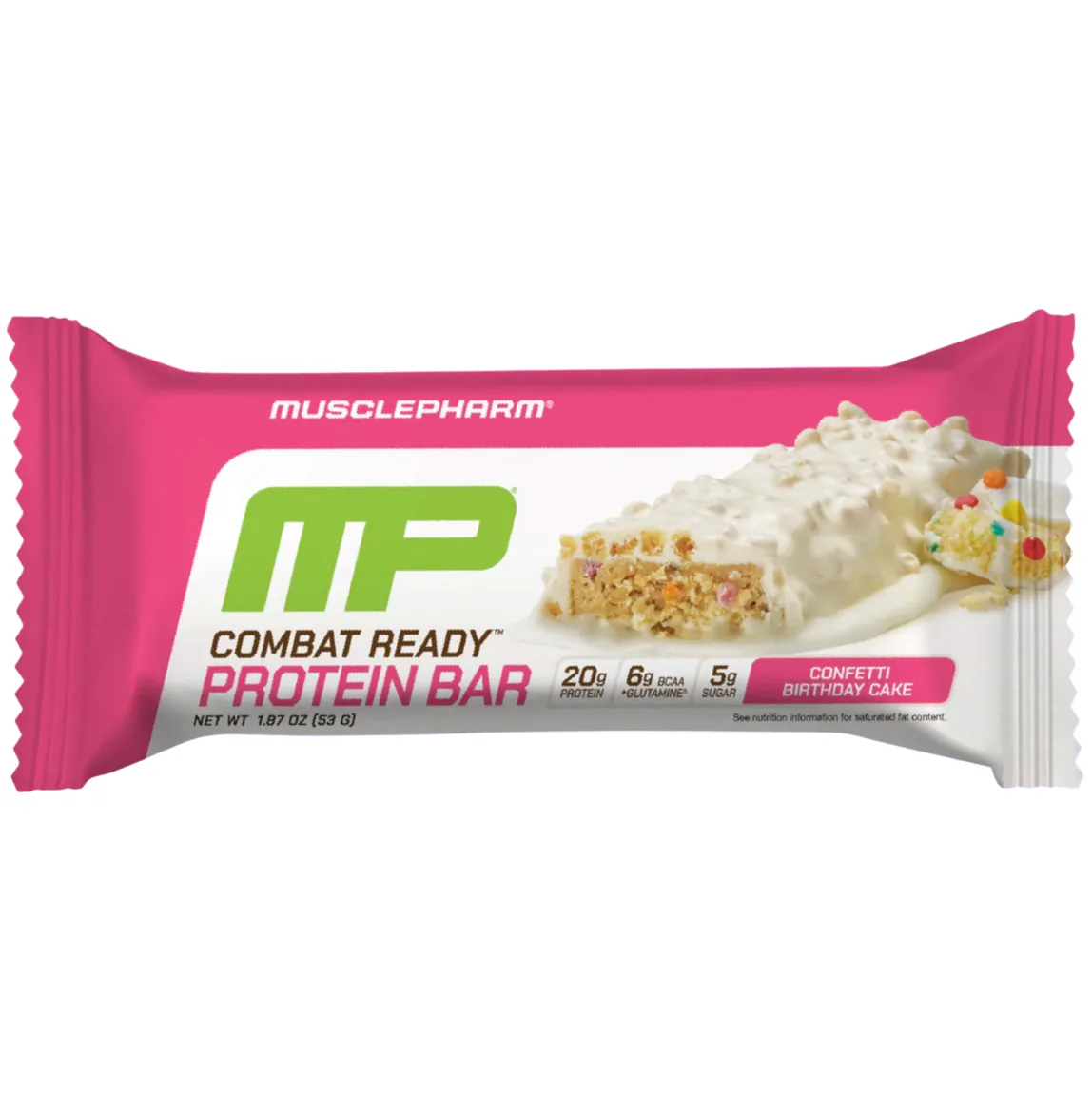 MusclePharm Confetti Birthday Cake protein bar product photo