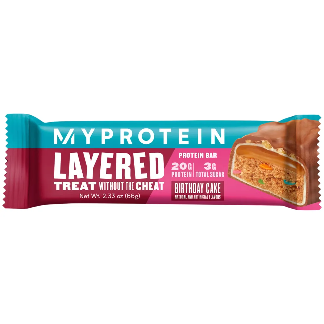 Myprotein Birthday Cake protein bar product photo
