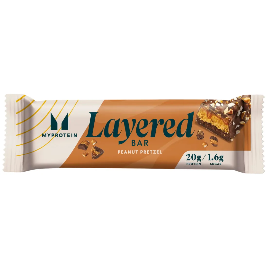 Myprotein Chocolate Peanut Pretzel protein bar product photo