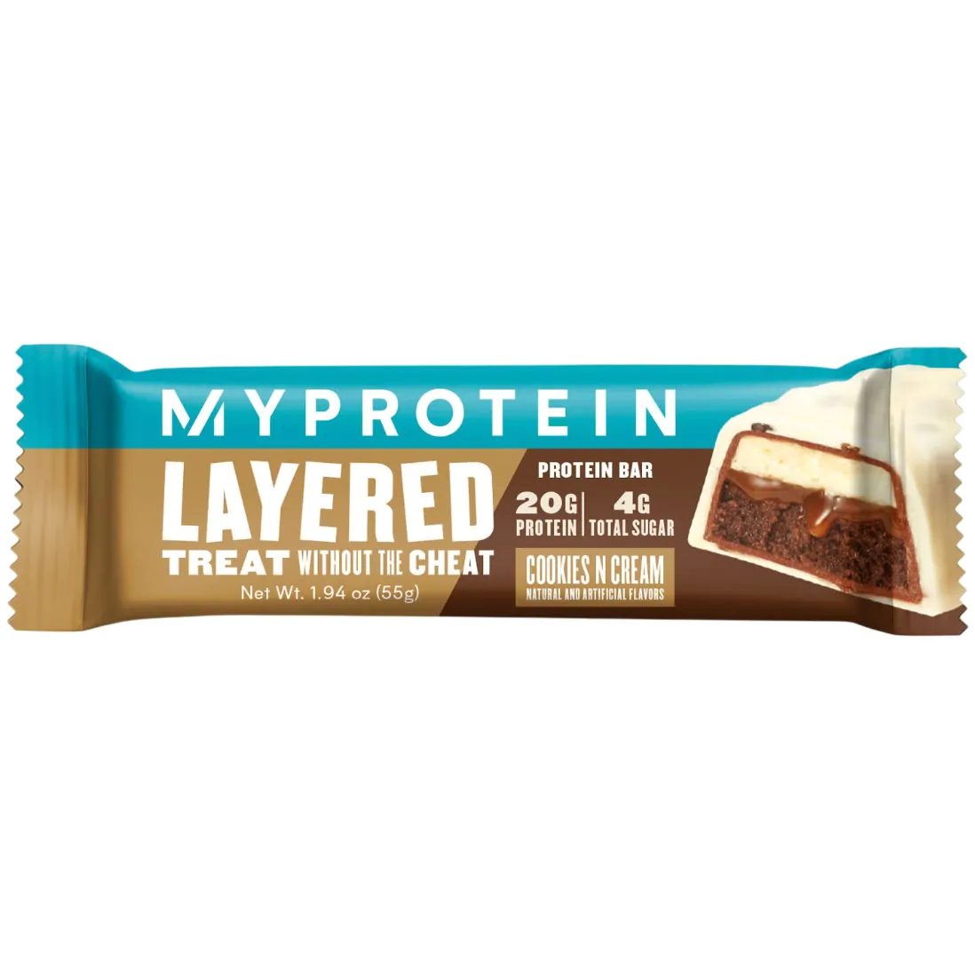 Myprotein Cookies & Cream protein bar product photo