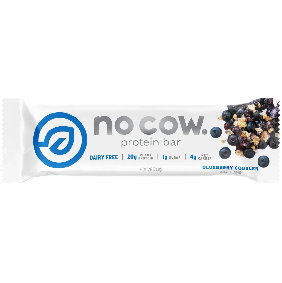 No Cow Blueberry Cobbler protein bar product photo