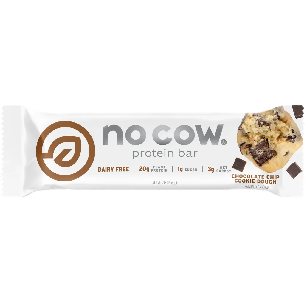 No Cow Chocolate Chip Cookie Dough protein bar product photo
