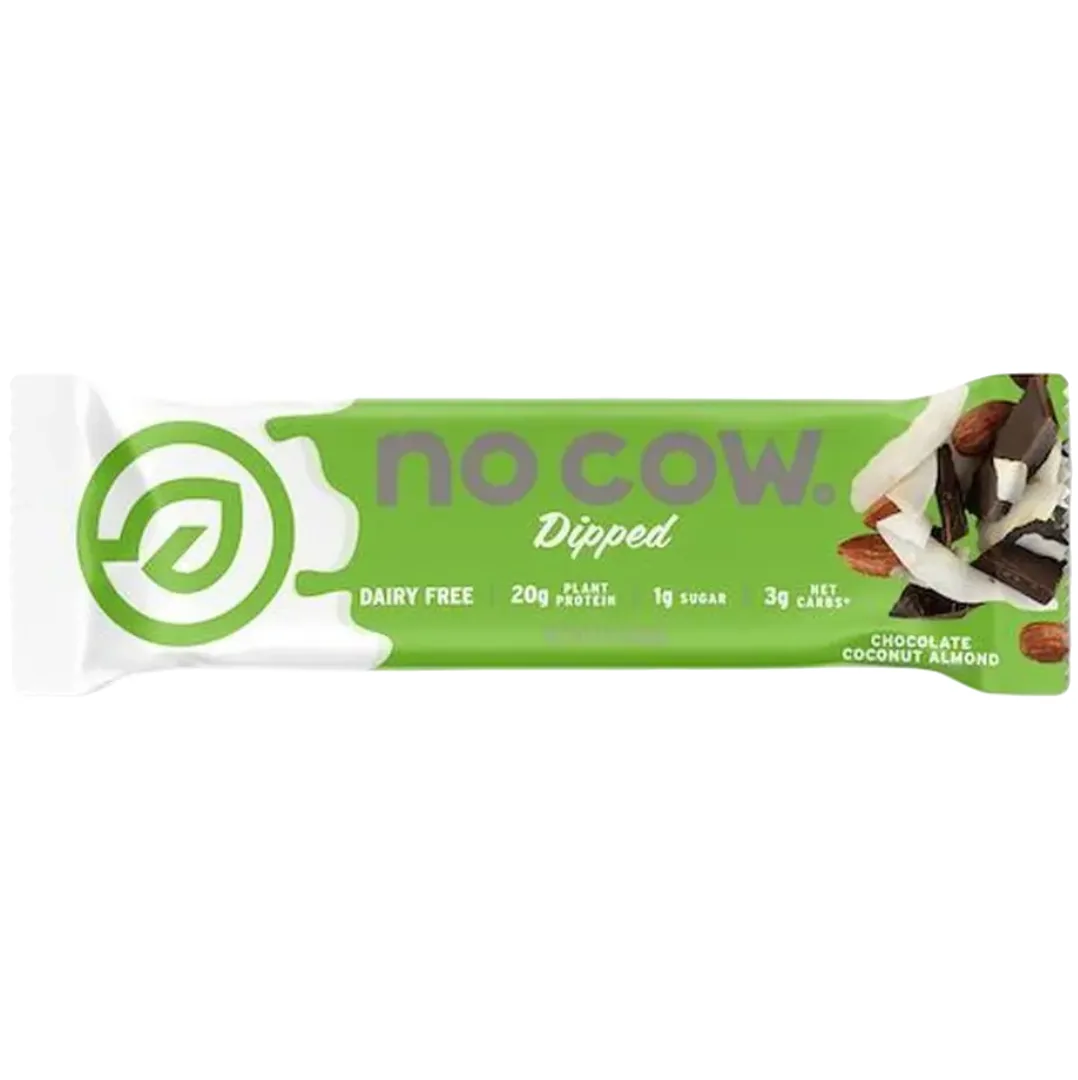 No Cow Chocolate Coconut Almond protein bar product photo