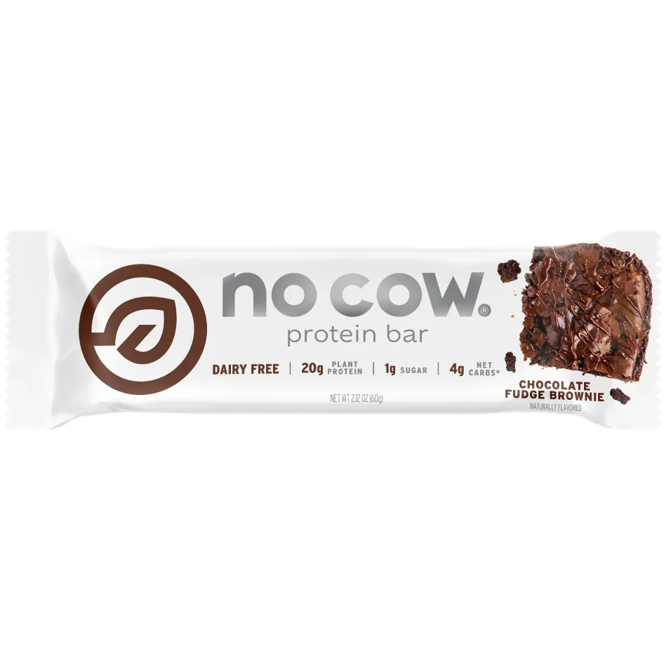 No Cow Chocolate Fudge Brownie protein bar product photo