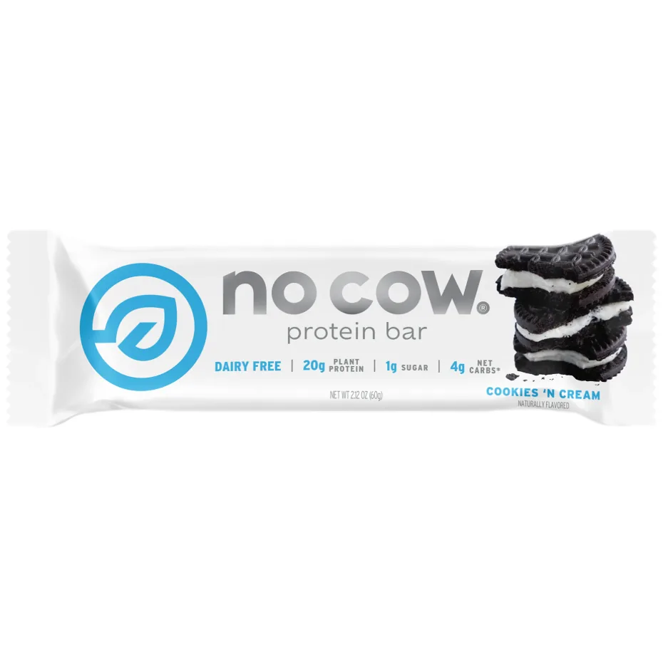 No Cow Cookies 'N Cream protein bar product photo