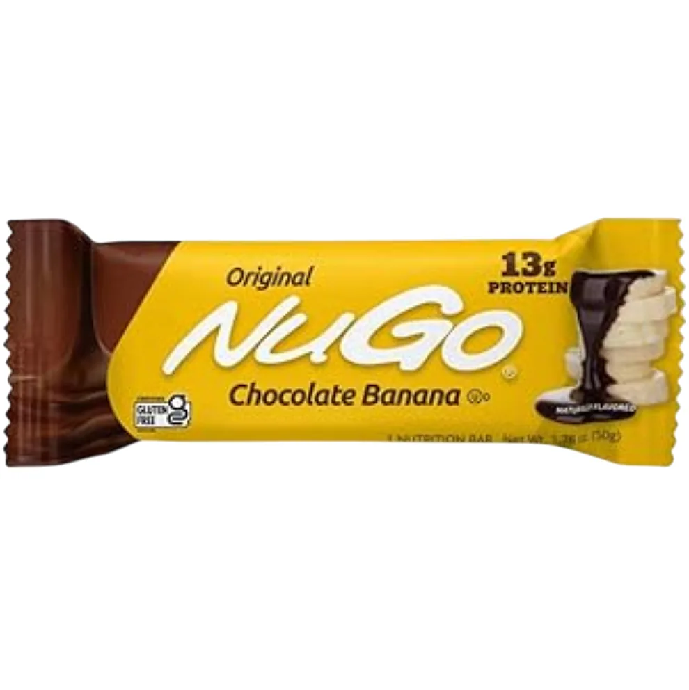 NuGo Nutrition Chocolate Banana protein bar product photo