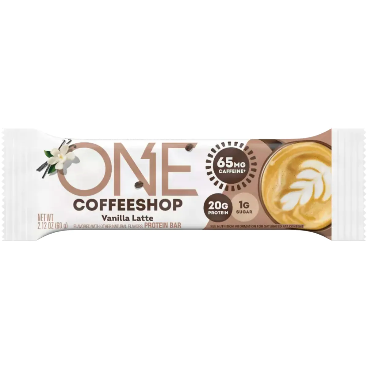 ONE Brands Vanilla Latte protein bar product photo