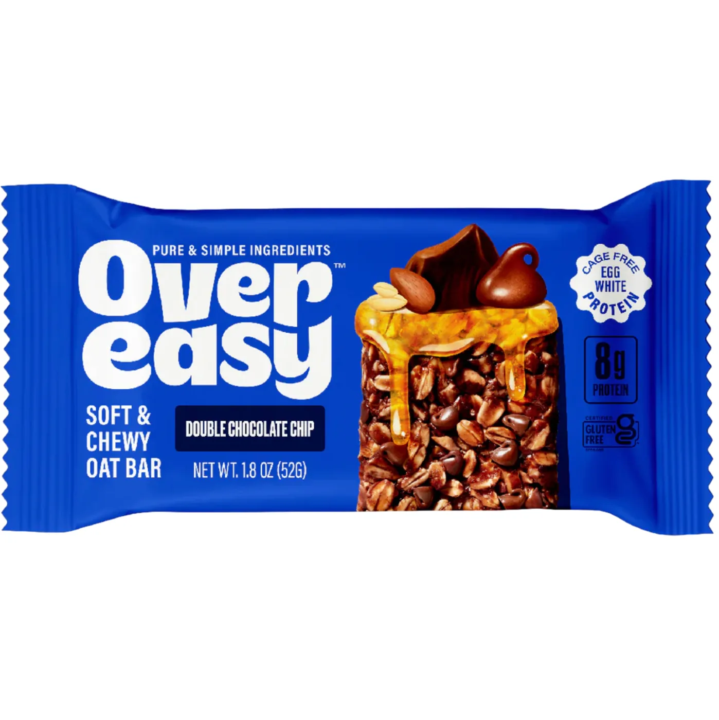 Over Easy Double Chocolate Chip protein bar product photo