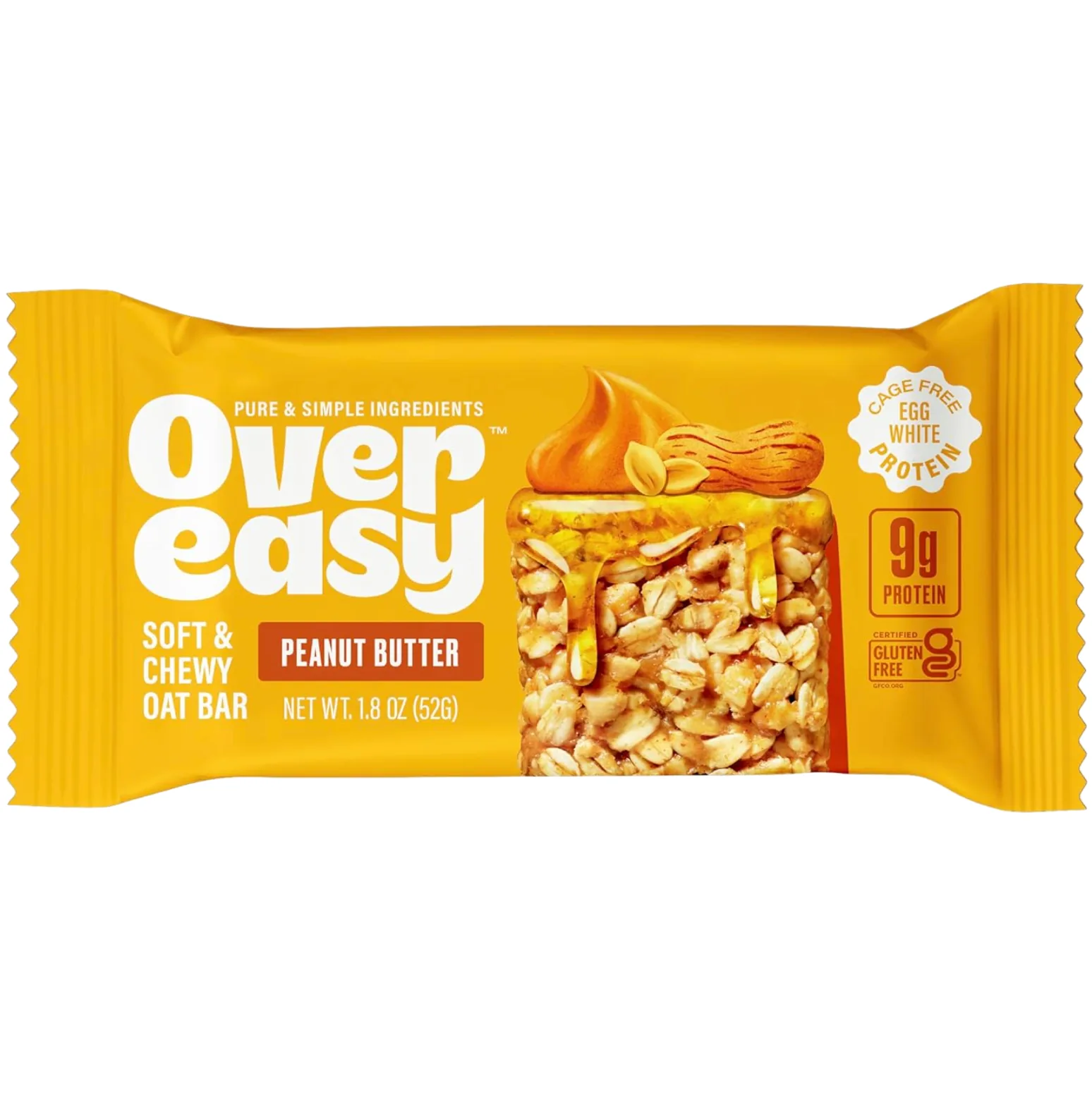 Over Easy Peanut Butter protein bar product photo