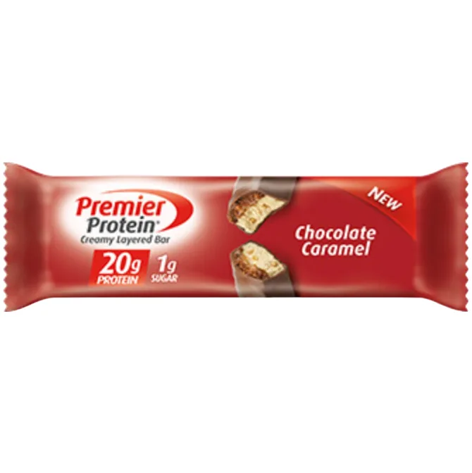 Premier Protein Chocolate Caramel protein bar product photo