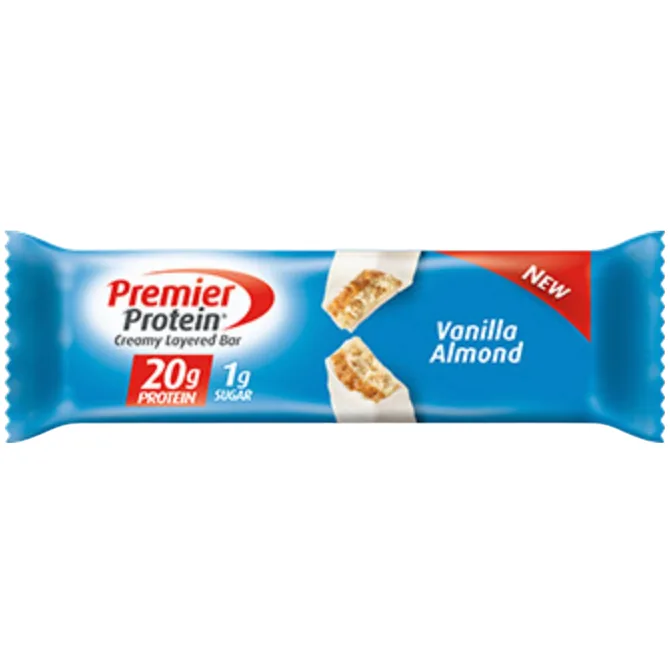 Premier Protein Vanilla Almond protein bar product photo