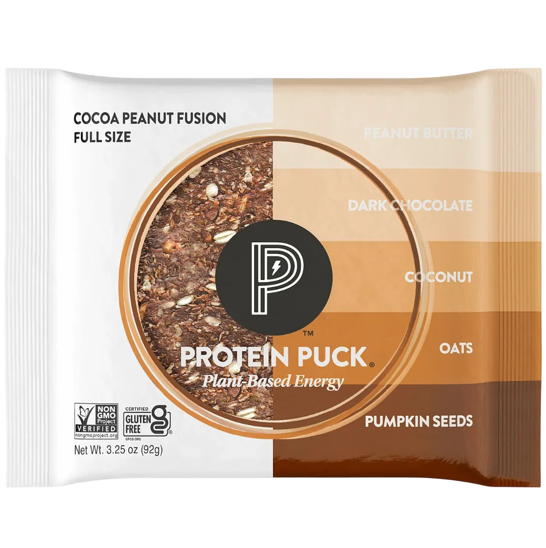 Protein Puck Cocoa Peanut Fusion protein bar product photo