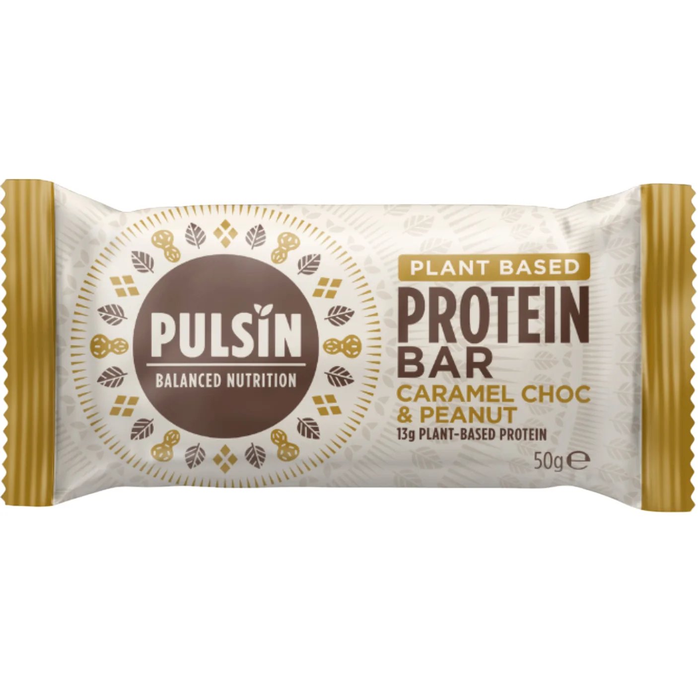 Pulsin Caramel Choc Peanut protein bar product photo