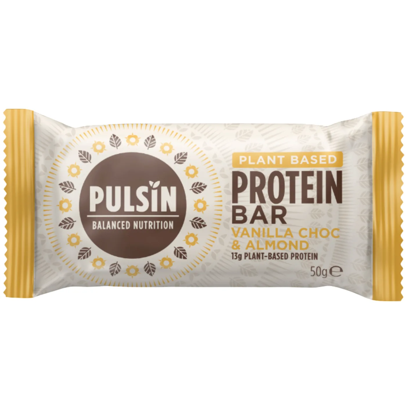Pulsin Vanilla Choc and Almond protein bar product photo