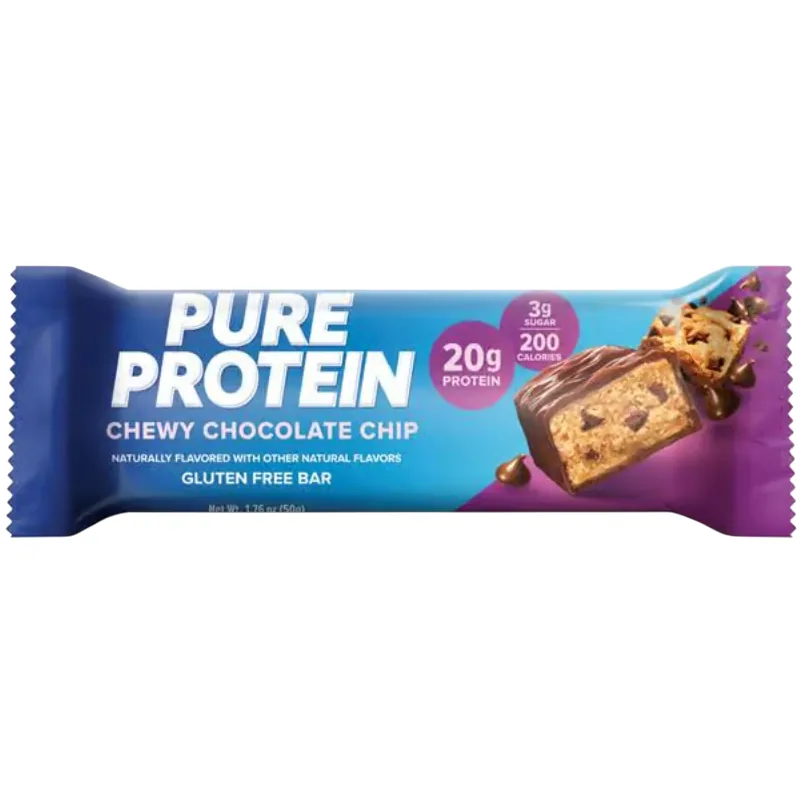 Pure Protein Chewy Chocolate Chip protein bar product photo