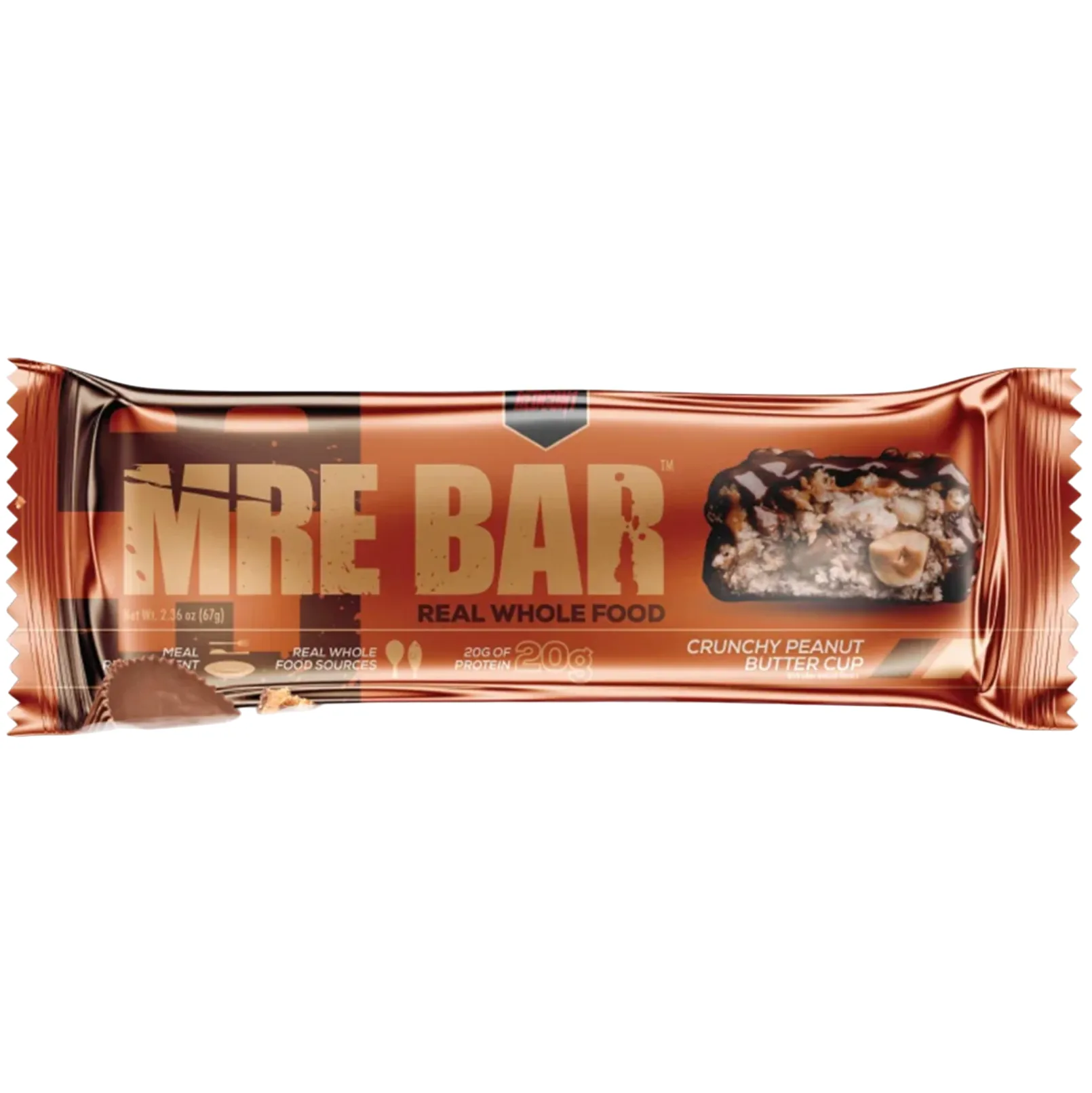 REDCON1 Crunchy Peanut Butter Cup protein bar product photo