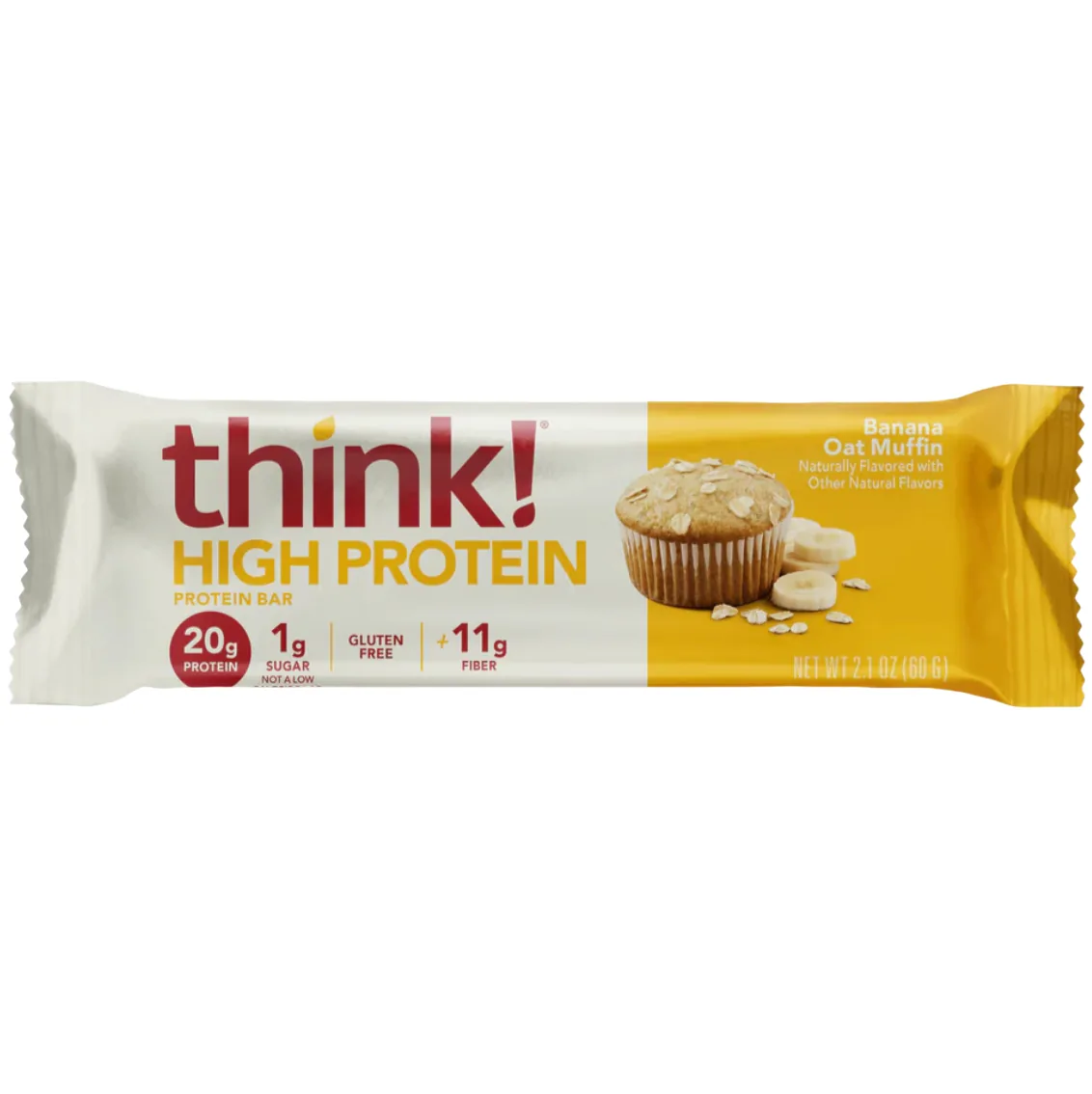 think! Banana Oat Muffin protein bar product photo