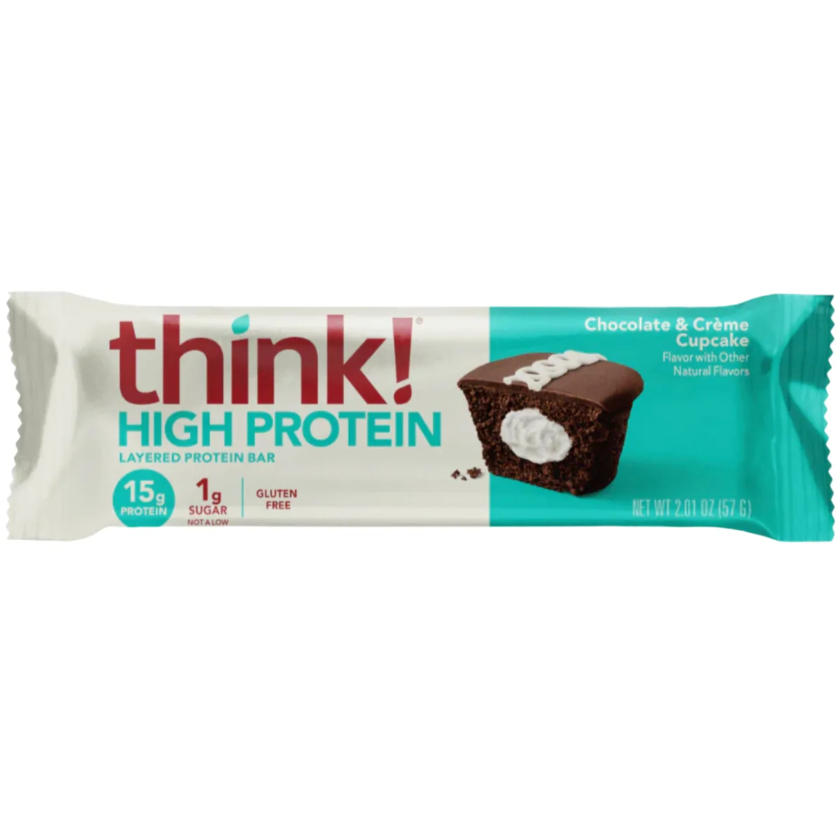think! Chocolate Crème Cupcake protein bar product photo