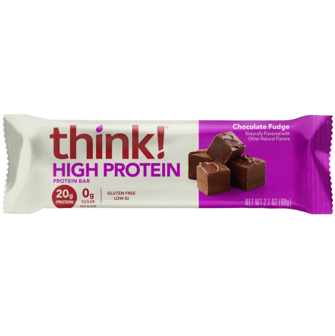 think! Chocolate Fudge protein bar product photo