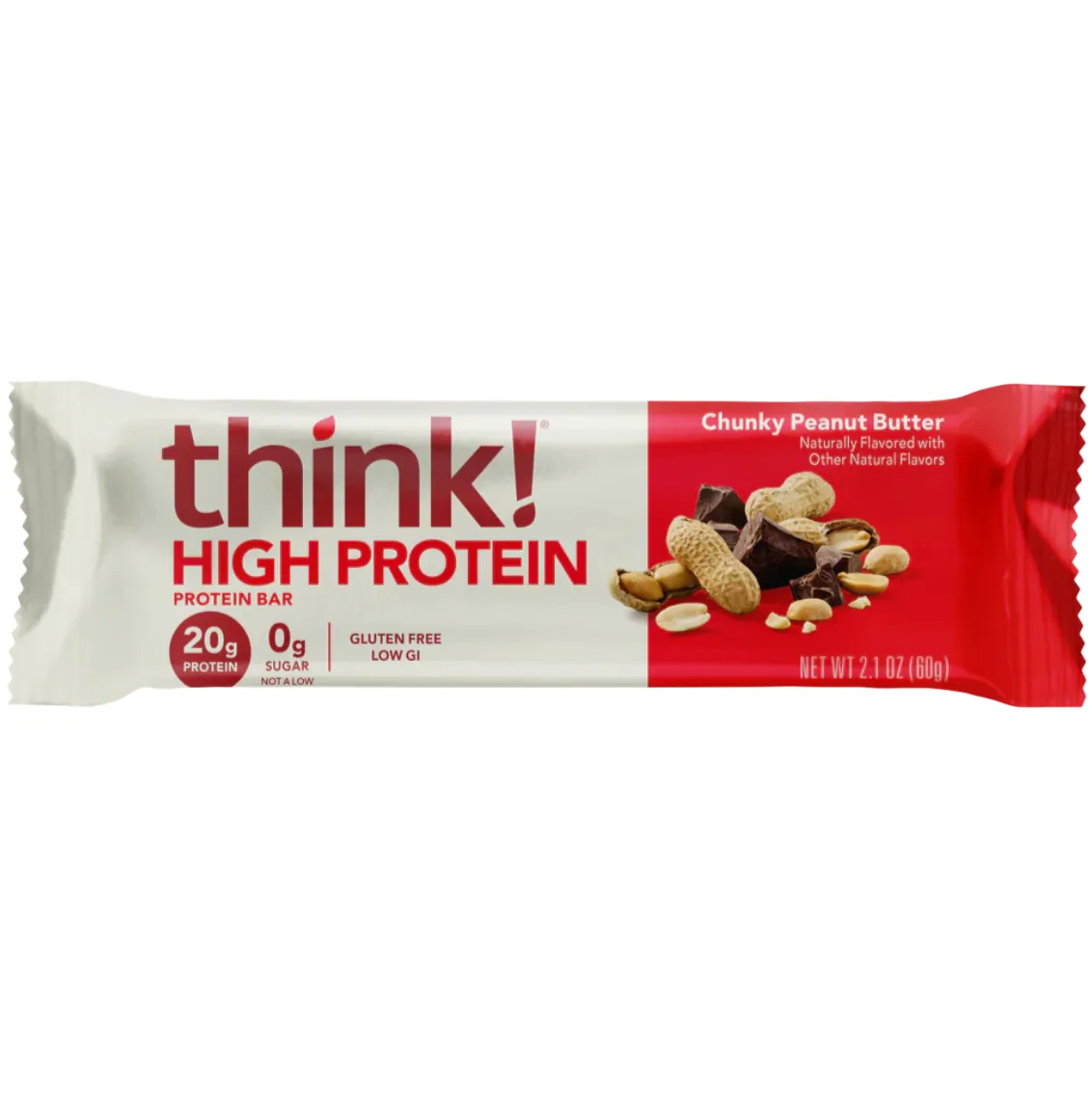 think! Chunky Peanut Butter protein bar product photo
