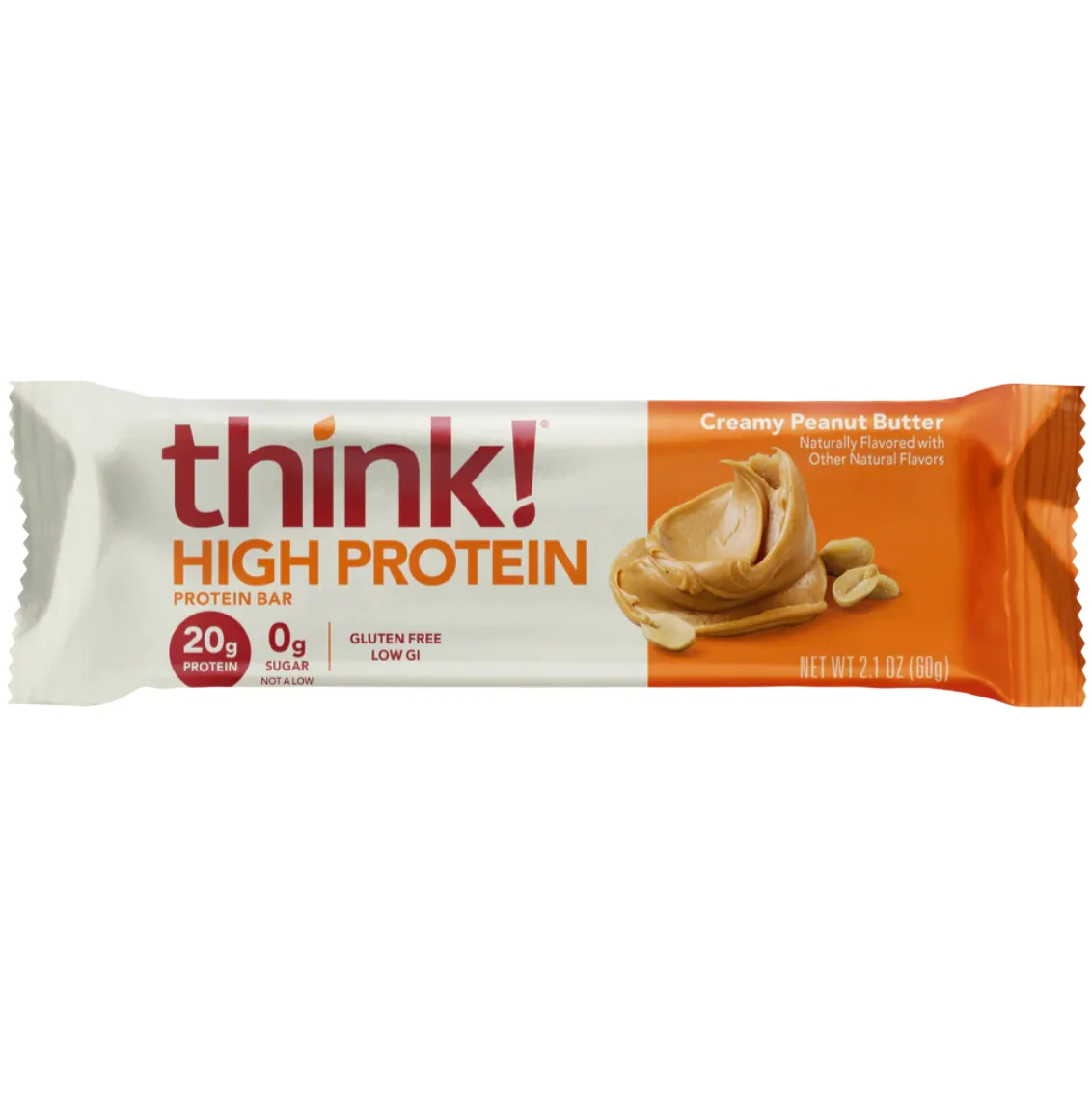 think! Creamy Peanut Butter protein bar product photo