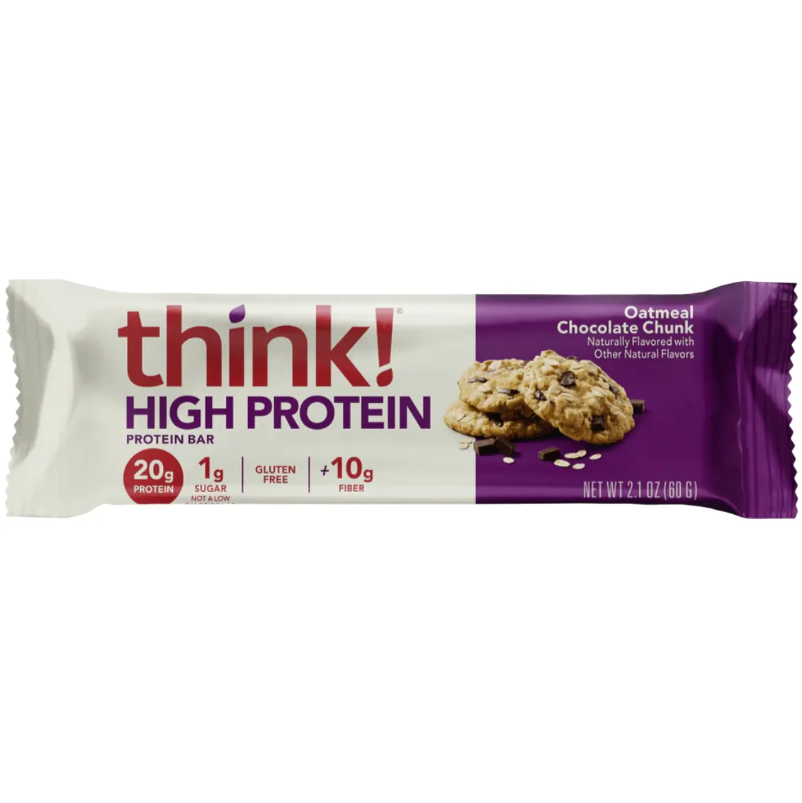 think! Oatmeal Chocolate Chunk protein bar product photo