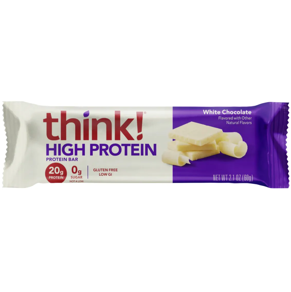 think! White Chocolate protein bar product photo