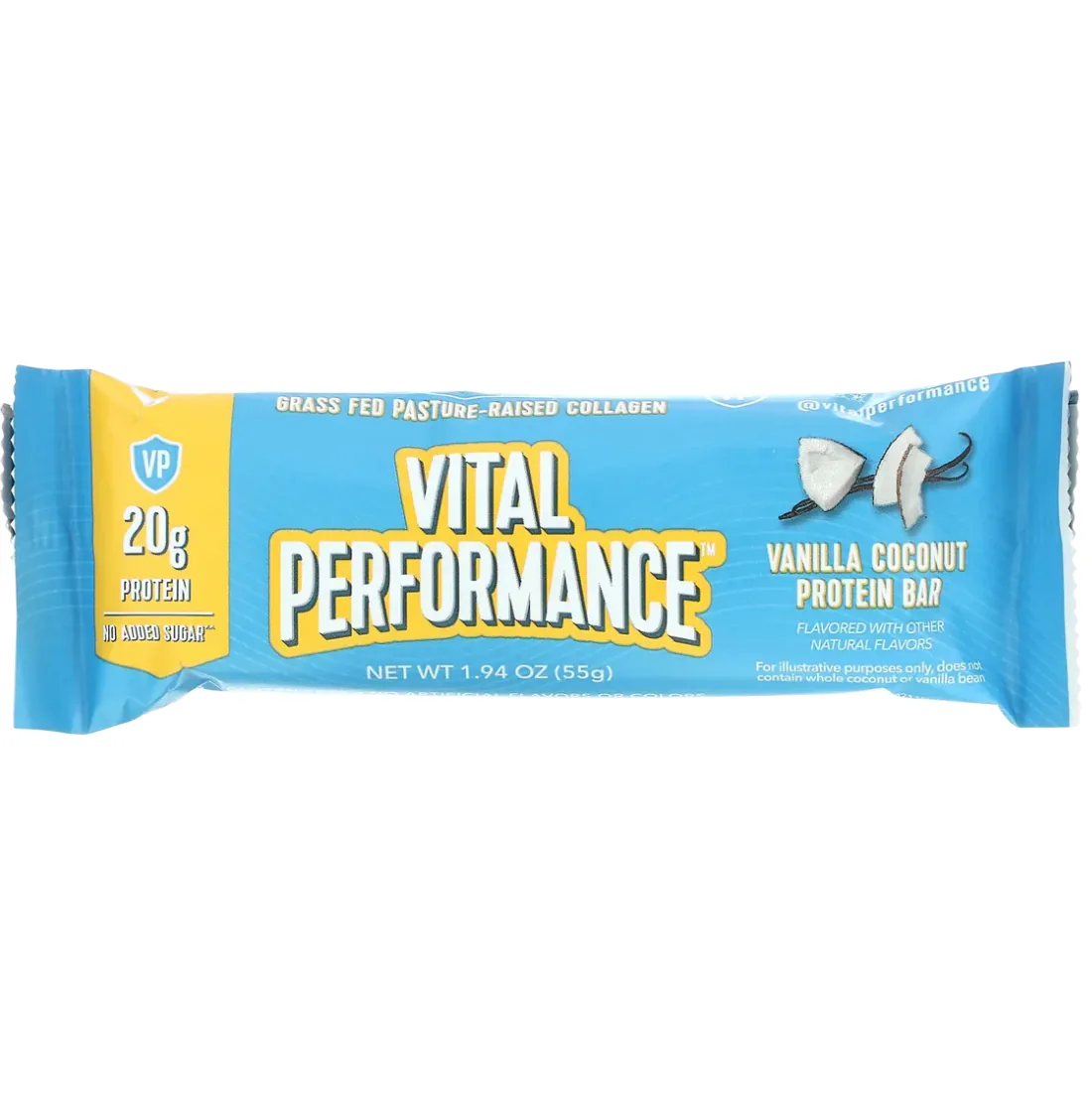 Vital Proteins Vanilla Coconut protein bar product photo